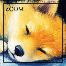 【星降る夜 - 柴犬・豆柴犬の子犬 No.2】A2アートポスター 犬の絵 犬の絵画 犬のイラスト 3枚目の画像