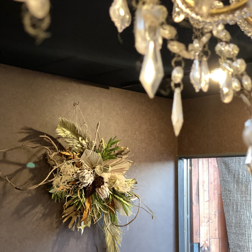 ネイティブフラワー スワッグ（大サイズ）｜プロテア×ユーカリ｜壁掛け