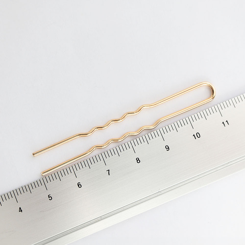 波脚U字 二股簪 二本足 かんざし パーツ DIYパーツ シャイニング Trois