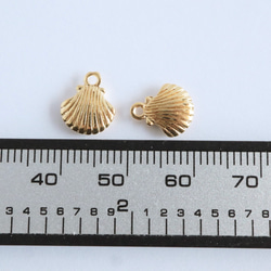 254-G   k16gp   貝殻チャーム   ocean shell   4個 2枚目の画像