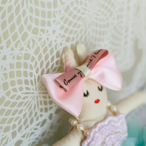 うさぎのバレリーナのお人形handmadeハンドメイド その他人形 Cream