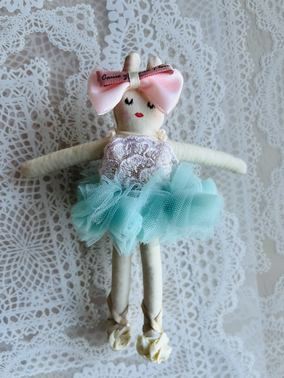 うさぎのバレリーナのお人形handmadeハンドメイド 4枚目の画像