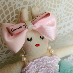 うさぎのバレリーナのお人形handmadeハンドメイド 2枚目の画像