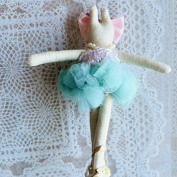 うさぎのバレリーナのお人形handmadeハンドメイド 6枚目の画像