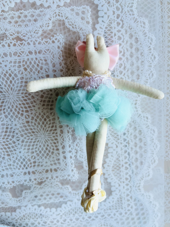 うさぎのバレリーナのお人形handmadeハンドメイド 6枚目の画像