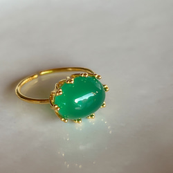 綠色瑪瑙戒指【禮盒裝】119 第1張的照片