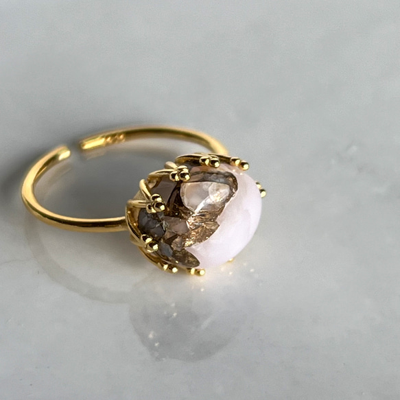 Copper Pink Opal Ring【gift box】118 1枚目の画像