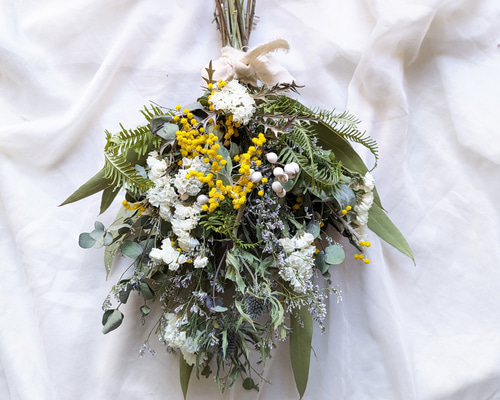 春色新作2025 予約注文春の訪れミモザ スワッグ インテリア ギフト