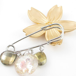 ローズクォーツが咲き誇るまでは、僕は少しだけ暖まっていようと思います♪<カブトピンブローチ>SB977 1枚目の画像