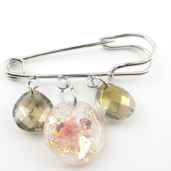 ローズクォーツが咲き誇るまでは、僕は少しだけ暖まっていようと思います♪<カブトピンブローチ>SB977 3枚目の画像