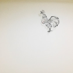 ワイヤーアート　ワイヤークラフト  鶏　ニワトリ　にわとり　酉　干支　裏干支 10枚目の画像