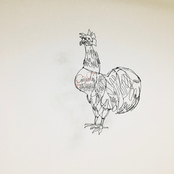 ワイヤーアート　ワイヤークラフト  鶏　ニワトリ　にわとり　酉　干支　裏干支 2枚目の画像