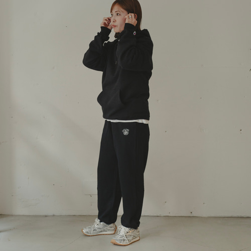 スウェットパンツ わんこ black】レディース メンズ ズボン 刺繍