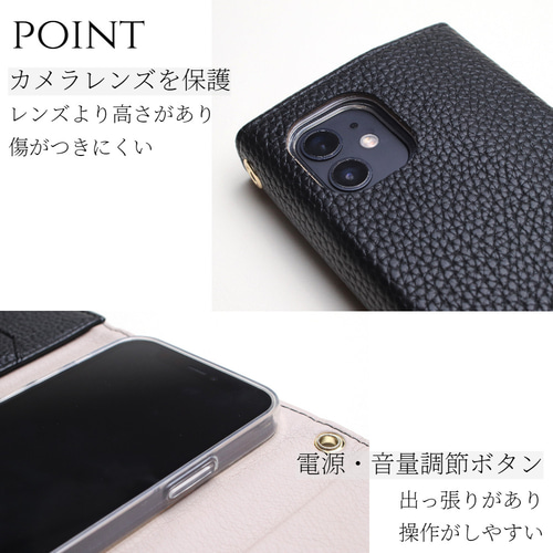 iphone14 ケース 手帳型 ミラー付き iphone14pro ショルダー