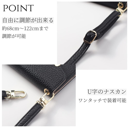 iphone14 ケース 手帳型 ミラー付き iphone14pro ショルダー