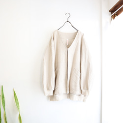 aran-knit cardigan 1枚目の画像