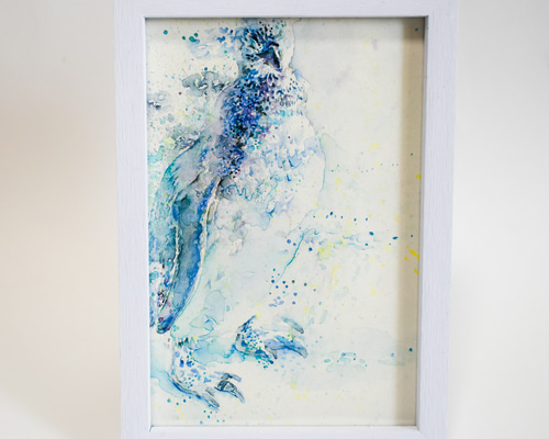 ペンギン【水彩】 絵画 しろいろ 通販 17102538｜Creema(クリーマ)