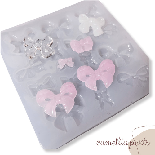 多種【蝶結び リボン】シリコンモールド レジン型 UVレジン 手芸