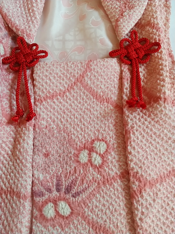 赤ちゃん着物セット(正絹総絞りの被布） 10枚目の画像
