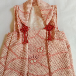 赤ちゃん着物セット(正絹総絞りの被布） 6枚目の画像