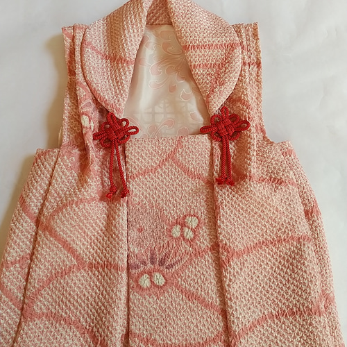 赤ちゃん着物セット(正絹総絞りの被布） ベビー服 着物大好きば