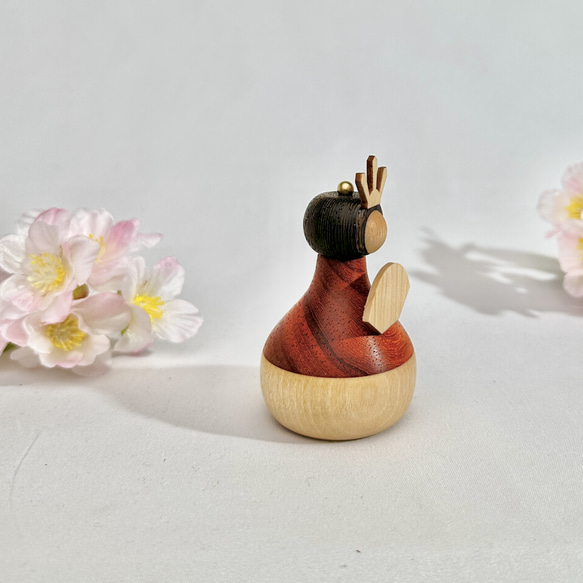 無垢材のおひな飾り　ひな人形　おひなさま　内裏雛　桃の節句　木製 10枚目の画像