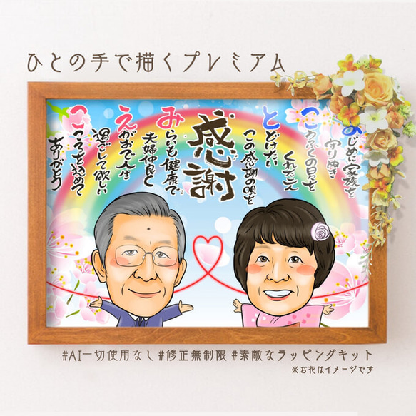 似顔絵 結婚式のウェルカムボード・ 繋がる似顔絵★ 10枚目の画像