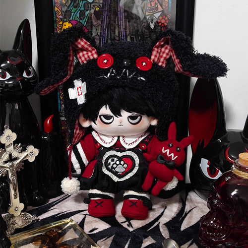 20cmぬいぐるみ服 着せ替えぬいぐるみ 悪魔兎セット 2種類 ぬい服
