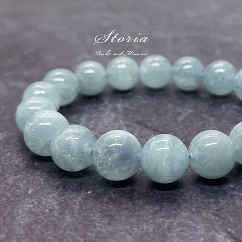 11mm ミナスジェライス産 アクアマリン（緑柱石）ブレスレット