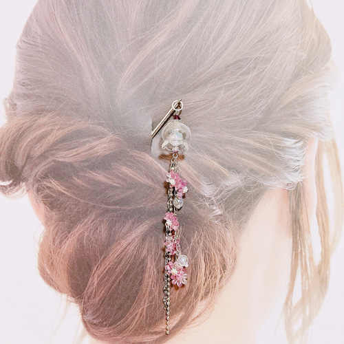 小物・アクセサリー hana かんざし【 花くらげ 】ヘアアクセサリー かんざし はる ꕤ︎︎