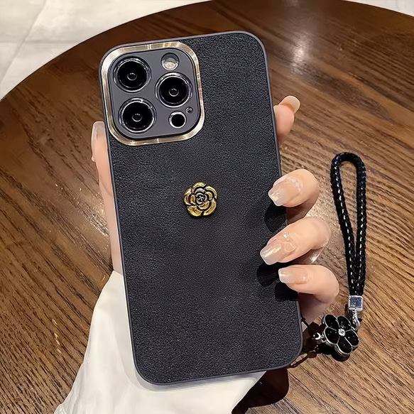 iPhoneケース 花柄　手掛け　シリコン　オリジナルスマホケース・全機種対応　おしゃれ　メラディ風 2枚目の画像