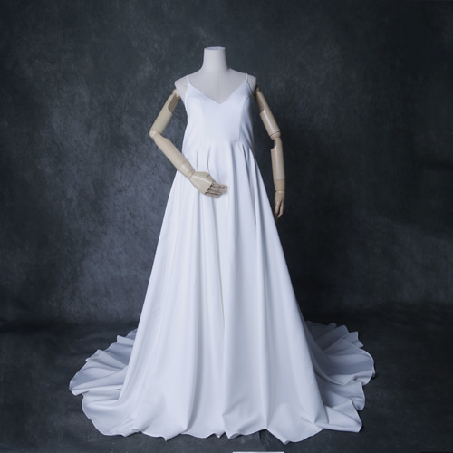 パーティードレス 妊婦 4L大きいサイズ 前撮り キャミソール クレープ  