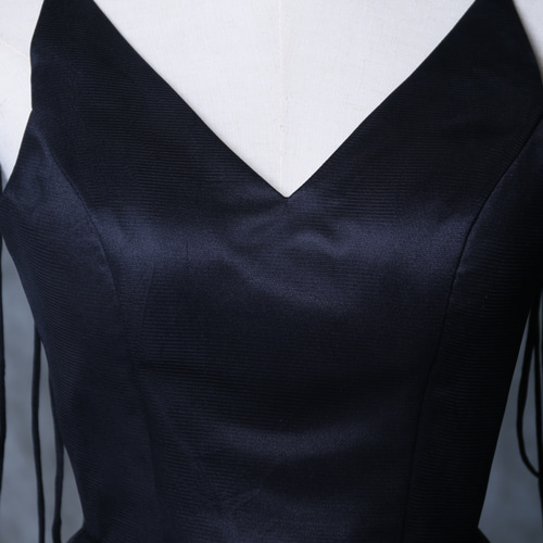 パーティードレス ブラック キャミソール Vネックバックレス オーダー  