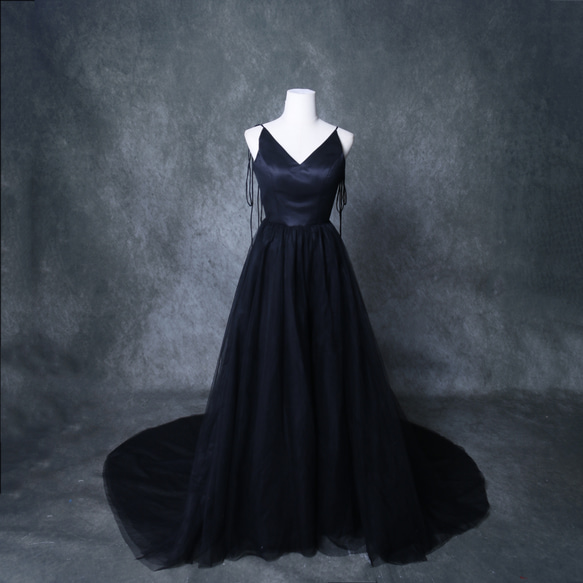 パーティードレス ブラック オフショルダー デザイン感 エレガント 2次  