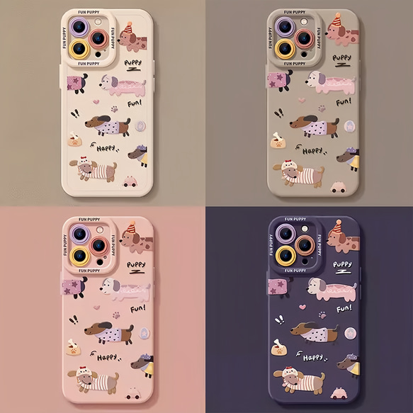 オリジナルスマホケース　スタイル　ダックスフンド わんちゃん　シリコン　iPhoneケース 7枚目の画像