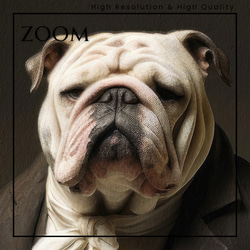 【ファッションショー - ブルドッグ犬 No.1】A2アートポスター 犬の絵 犬の絵画 犬のイラスト 3枚目の画像
