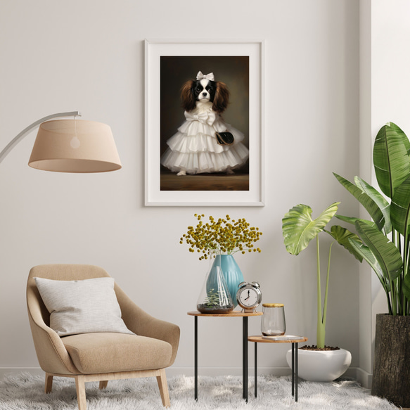【ファッションショー - キャバリア・キング・チャールズ犬 No.1】A2アートポスター 犬の絵 犬の絵画 犬のイラスト 7枚目の画像