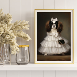 【ファッションショー - キャバリア・キング・チャールズ犬 No.1】A2アートポスター 犬の絵 犬の絵画 犬のイラスト 8枚目の画像