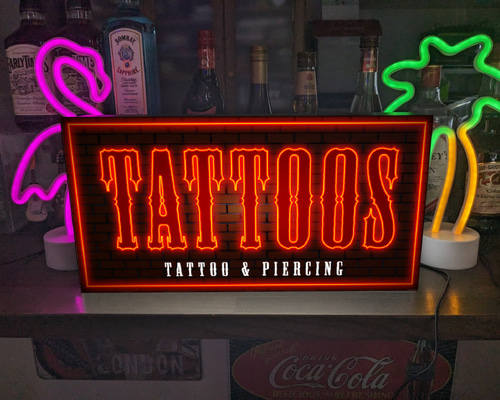 タトゥー TATTOO 入れ墨 刺青 スタジオ 看板 置物 雑貨 ライトBOX 7dc993ebba764077bdbbe1da847fe4