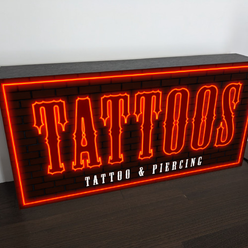 【Lサイズ】TATTOO タトゥー 刺青 入れ墨 看板 置物 雑貨 ライトBOX Lサイズ】TATTOO タトゥ 刺青 入れ墨 スタジオ 店舗 パーティー