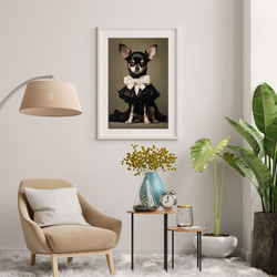 【ファッションショー - チワワ犬 No.2】A2アートポスター 犬の絵 犬の絵画 犬のイラスト 7枚目の画像