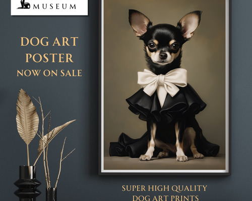 【原画】『クリスマスの鎧』（犬　絵画　パステル画　チワワ） Amazon | 原画 クリスマスの鎧 （犬 絵画 パステル画 チワワ