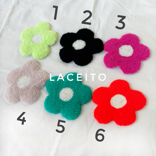 コースター インテリア 韓国風 パンチニードル コースター Laceito