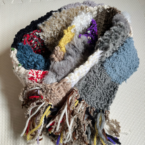 ★TODAYFUL★    ボーダーロングマフラー TODAYFUL/トゥデイフル】Rib Knit Muffler/リブニットマフラー