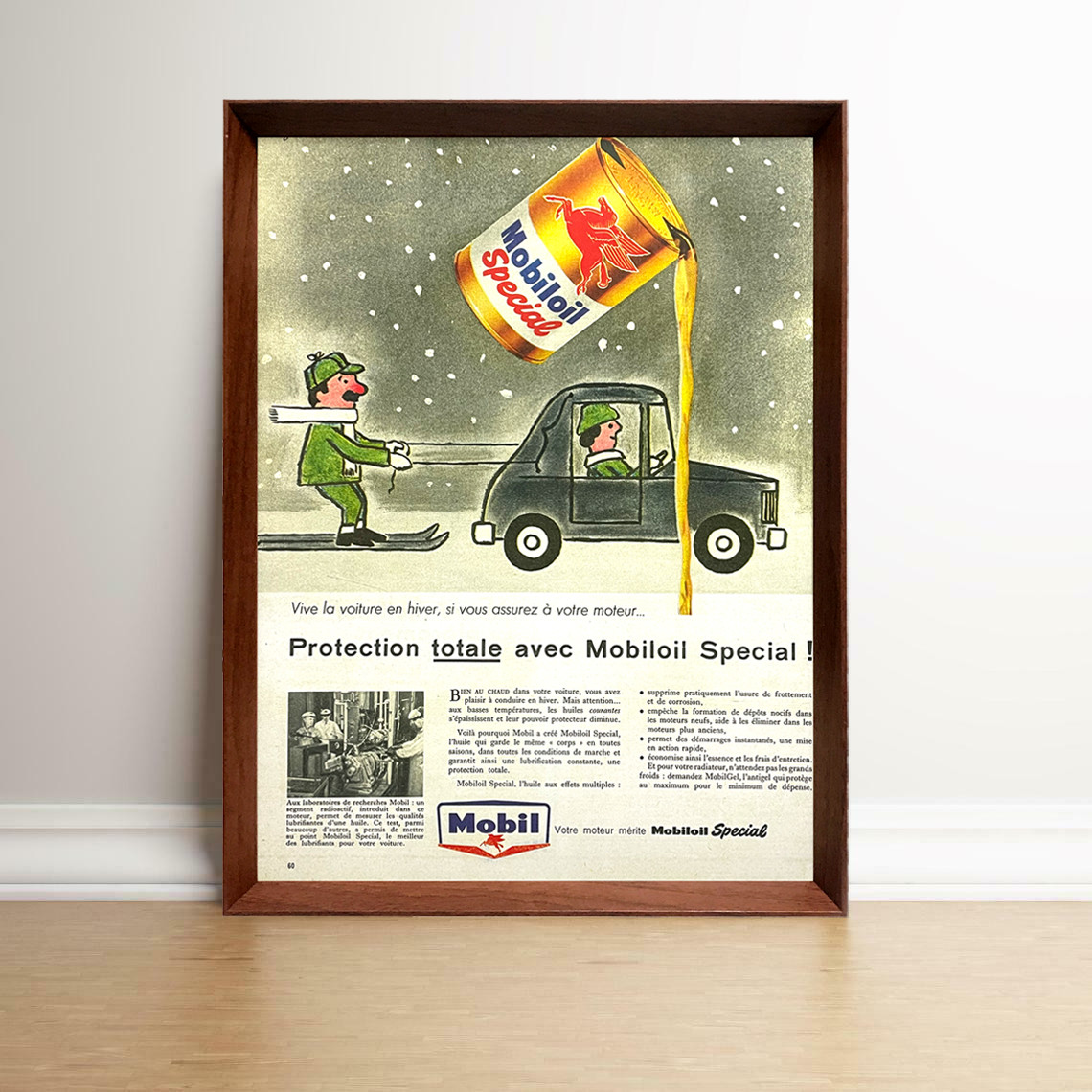 レイモン・サヴィニャック mobil oil 広告 1956年 ヴィンテージ