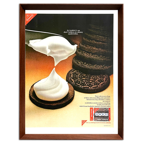 ナビスコ オレオ 1960年代 アメリカ ヴィンテージ 雑誌 広告 額付