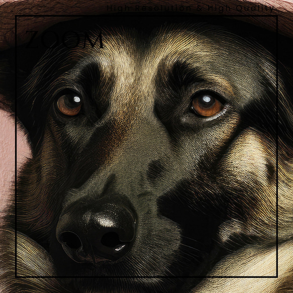【ファッションショー - ジャーマンシェパード犬 No.1】A2アートポスター 犬の絵 犬の絵画 犬のイラスト 3枚目の画像