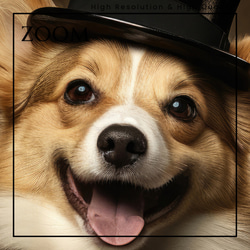 【ファッションショー - ウェルシュコーギー犬 No.1】A2アートポスター 犬の絵 犬の絵画 犬のイラスト 3枚目の画像