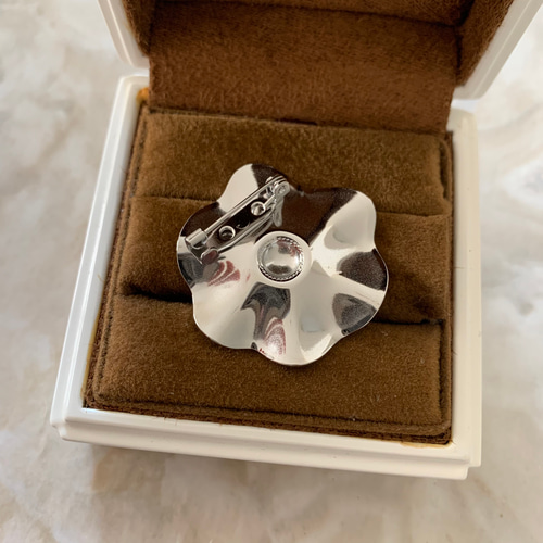 stainless ステンレス シルバー ブローチ 結婚式 パーティ 入学式