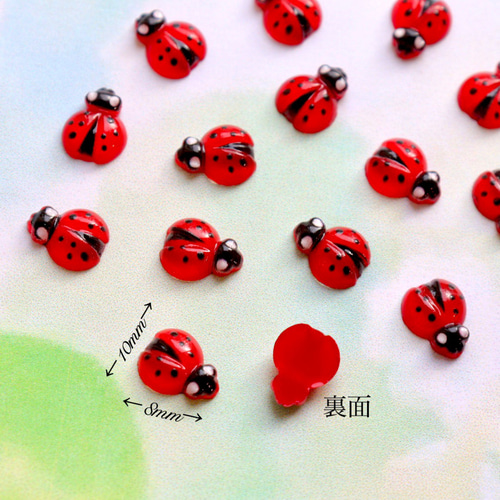 新作☆てんとう虫の樹脂パーツ デコパーツ ネイルパーツ その他素材
